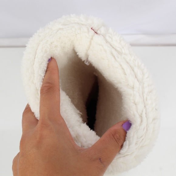 Wine Nylon Faux Fur Shearling Winter Boot - Picture 7 of 8